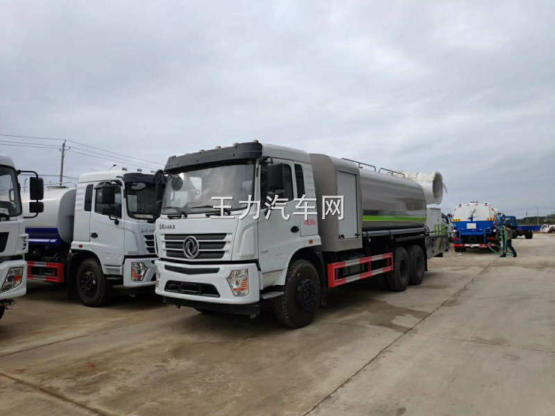 国六后双桥多功能抑尘车，罐体容积17方，120米喷雾机（配图片