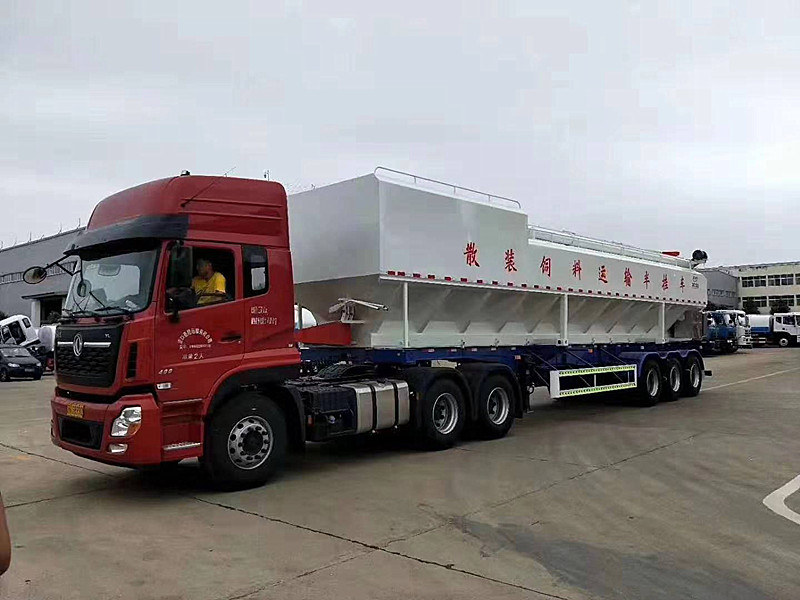 60方（30吨）东风天龙半挂散装饲料车 配置和图片