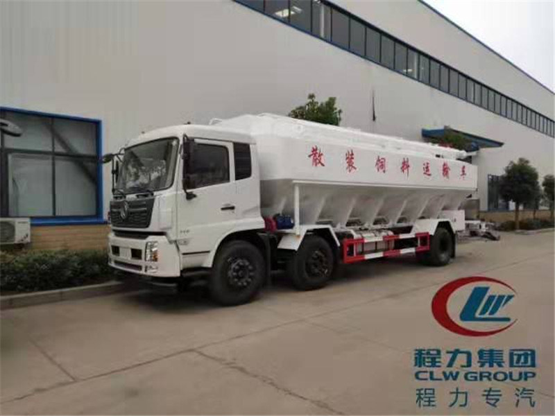 新款天锦散装饲料运输车，15吨饲料罐车配置