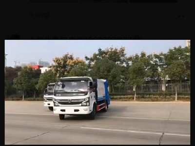 东风国六压缩垃圾车视频