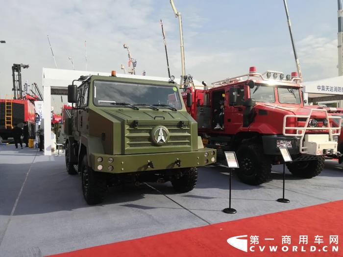 北奔5吨级4x4越野车底盘亮相2021国际消防展