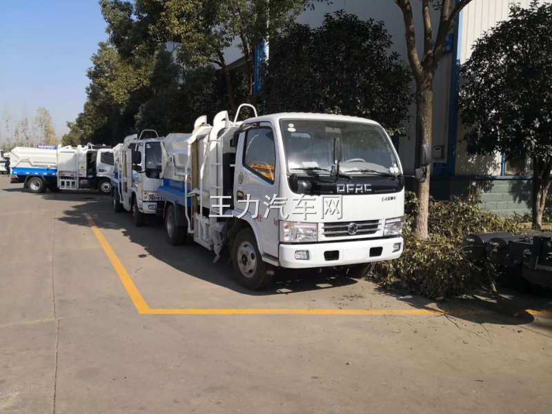 东风多利卡侧挂桶自卸垃圾车图片