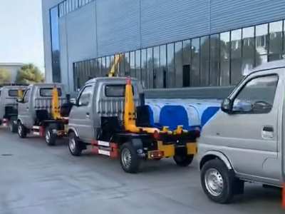 国六长安3方钩臂式垃圾车发往贵州凯里视频