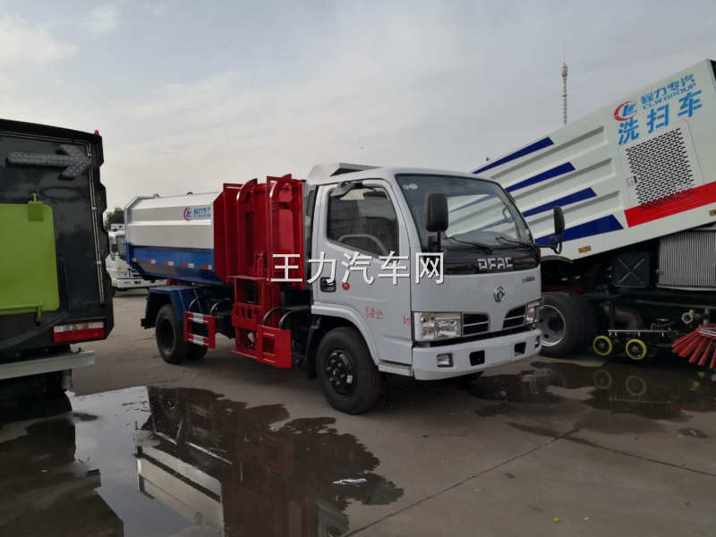 东风福瑞卡侧挂桶自卸垃圾车图片
