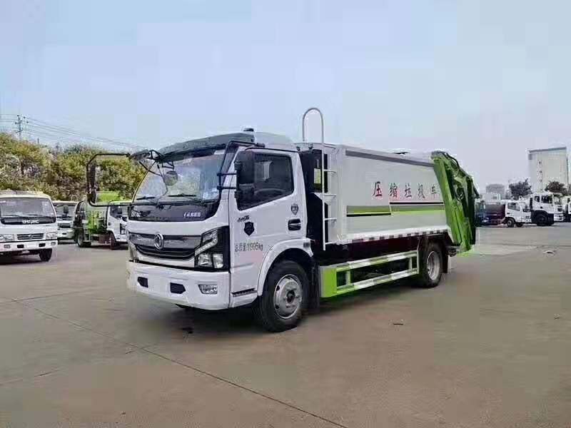 国六垃圾压缩车-后装压缩垃圾车