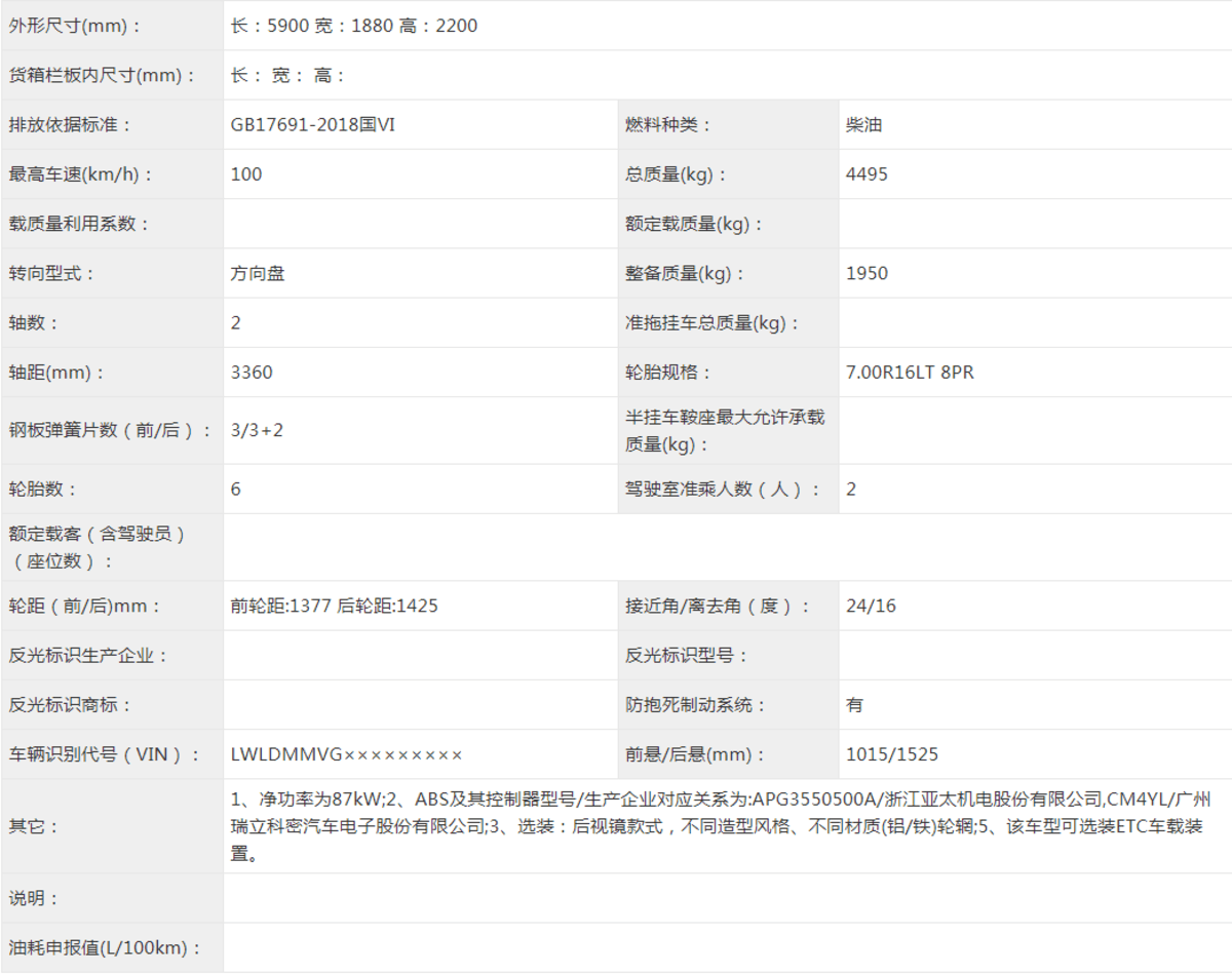 搭载4KK1 庆铃这几款车排量均符合新规