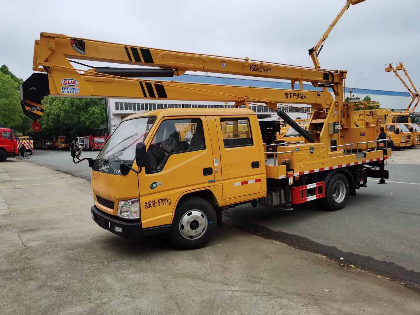 江铃顺达双排座16米/17.5米折叠臂黄牌高空作业车价格